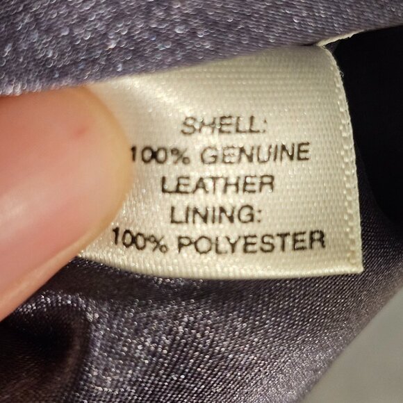 Ann Taylor Grey Leather Jacket Size 6 - Picture 4 of 9